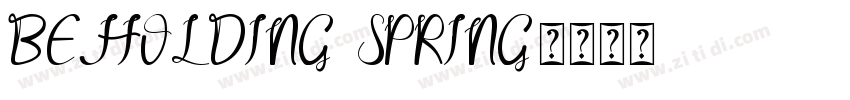BEHOLDING SPRING字体转换